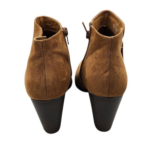 NY&C Brown Suede Ankle Boots with Wood Block Heels – Size 9 - Picture 5 of 7